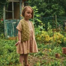 Poudre Organic Toasted almond guarana dress, 12 years