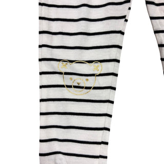 Hux New w/tags black stripe leggings w/gold bears, 3 years