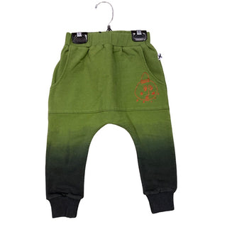 Minti New w/tags Scribble Man Furry pouch green/black sweatpants, 10 years