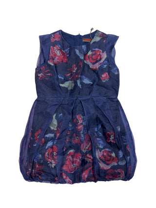 Catimini Tulle Floral Navy Bubble Hem Dress, 5 years