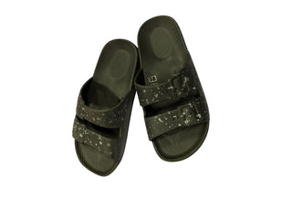 Freedom Moses Splatter Paint Effect Black and Silver Sandals, 30-31 EU