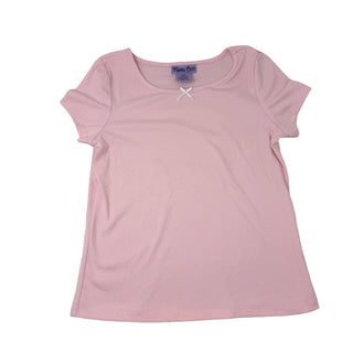 Mumu Coco Pink shirt with pink bow at collar, 7-8 years