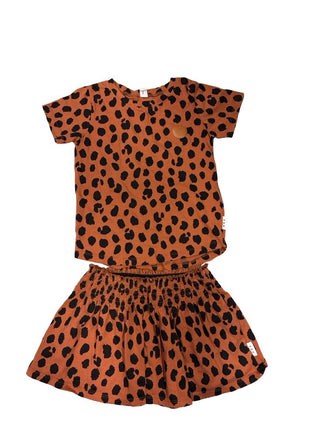 Hux  Cheetah Print Tee and Skirt Set , 6 years