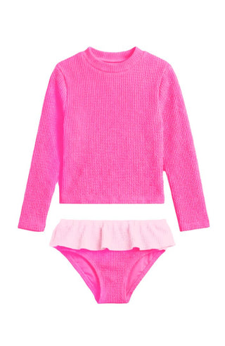 Limeapple crinkle ruffle rashguard set, new with tags, 18-24 months