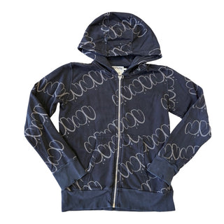 Nununu Black bubble letter full zip hoodie, 10-11 years
