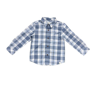 Me & Henry Blue and White Check Button Down Shirt New with Tags, 5-6 years