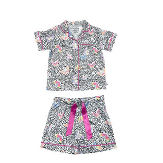 Preppy Goose butterfly satin pj set, new with tag, 6 years
