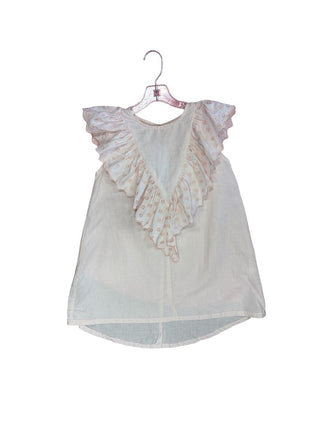 Petite Amelie Pale Pink Eyelet Detail Dress, 7 years