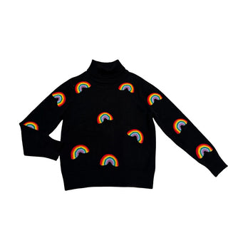 Lola & the boys Rainbow sweater turtleneck, 4 years