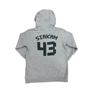 Outer Stuff Grey pixel Raptors Siakam hoody, 14-16 years (large)