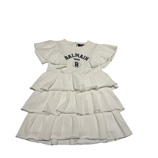 Balmain Fleece white dress, 3-4 years
