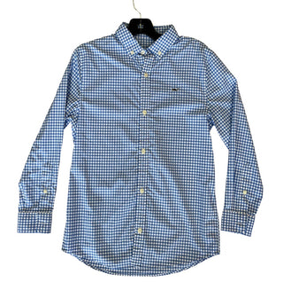 Vineyard Vines Blue checkered collar shirt, 8-10 years
