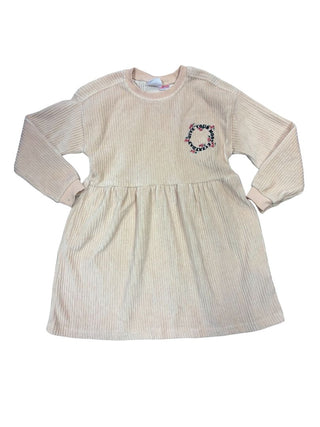 Zara Blush Corduroy Dress with Embroidery, 4-5 years