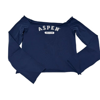 Edikted aspen ski club off shoulder long sleeve, Youth one size