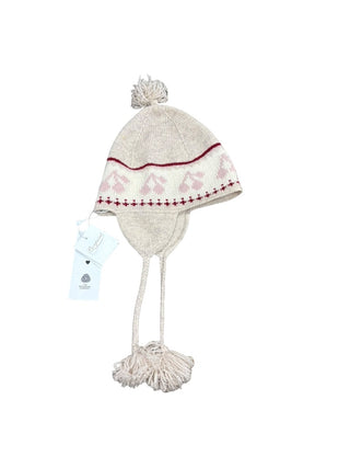 bonpoint Winter hat with pom pom on strings, 6-12 months