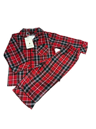 Petit Lem Red and black plaid pjs New with tags, 2T