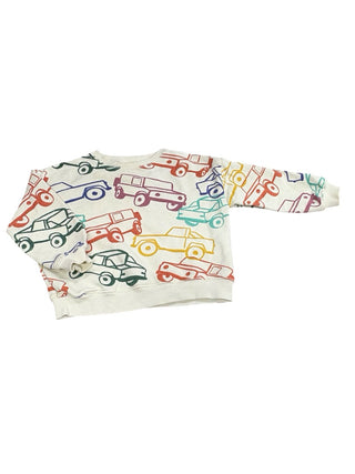 Zara Oat crewneck with colourful cars, 18-24 months