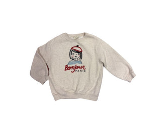 Zara "Bonjour Paris" Embroidered Sweatshirt, 7 years