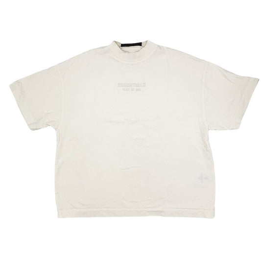 Essentials white tshirt w/small stain on neck, 12 years