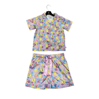 Preppy Goose smiley flower satin pj set, new with tag, 6 years