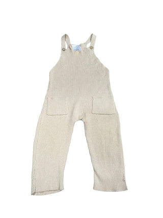 Mebie Baby Oat romper with pants and front pockets, 6-12 months