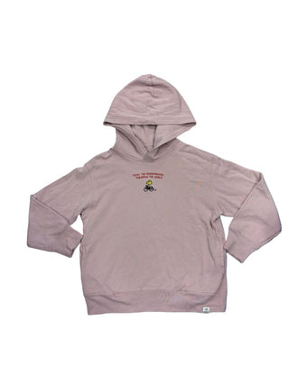Uniqlo Dusty Rose Pink Hooded Sweatshirt with Woodstock Embroidery, 5 years