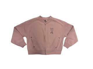 Zara Dusty Rose Zip Up Sweatshirt with Ballet Graphic, 6-7 years