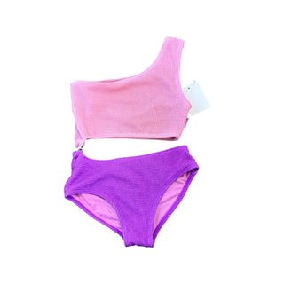 Limeapple crinkle side cutout one piece swimsuit, new with tag, 8-10 years
