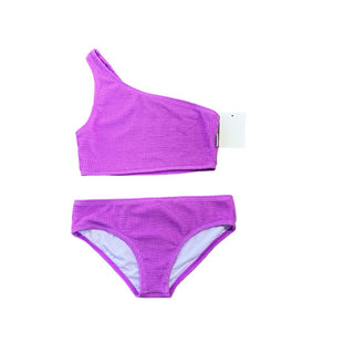 Limeapple one shoulder bikini crinkle texture, new with tag, 8-10 years