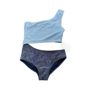 Limeapple metallic asymmetrical side cut out swimsuit, new with tag, 8-10 years