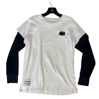 Nununu White/black long sleeve, 8-9 years