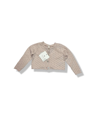 Shell Pink Lilette Lilette Knit Pointelle Cardigan in She’ll Pink, 12 Months