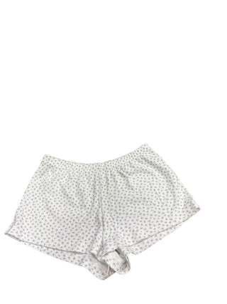 Brandy Melville Pointelle Knit Shorts with Ditsy Purple Floral Pattern, O/S