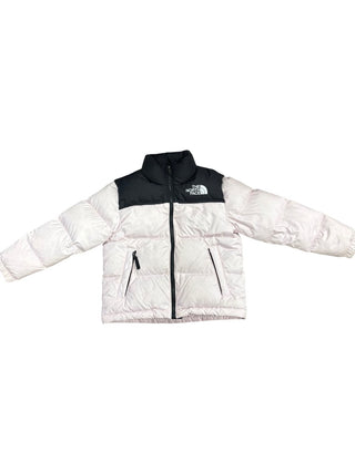 The North Face Pink and black puffer jacket, 7/8 years