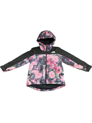 The North Face Pink floral desgin jacket, 7/8 years