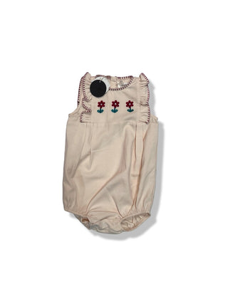 Peach New Nelle New Nelle Peach Embroidered Romper, 24 Months