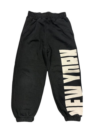 Zara Black Sweatpants with New York Graphic, 7 years