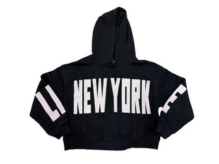 Zara Black and White New York Graphic Cropped Sweatshirt, 9-10 years