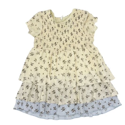 Kipp butter/blue floral dress, 2 years