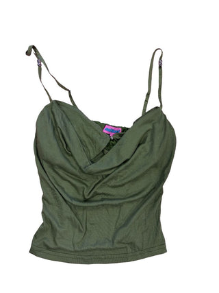 Edikted Green Cowl-Style Cropped Tank, medium