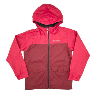Columbia red/maroon fleece lined windbreak, 8 years