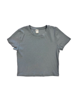 TNA Dusty Blue Ribbed Tee, medium