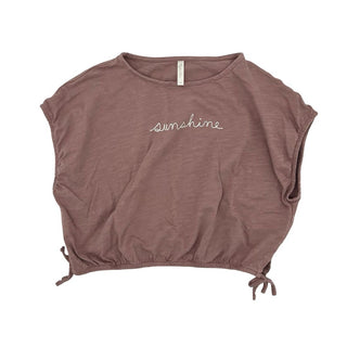 Rylee + Cru plum Sunshine tshirt, 6-7 years