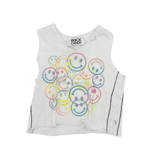 Rock Candy colourful smile face tank top, 5 years