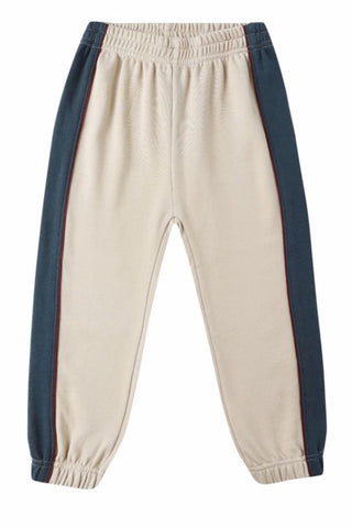 Rylee + Cru Beige Sweatpants with Navy and Maroon Stripes, New With Tags, 6-7 years