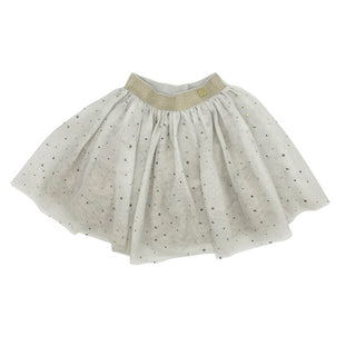 Deux Par Deux white stars/moons tulle skirt, 6 years