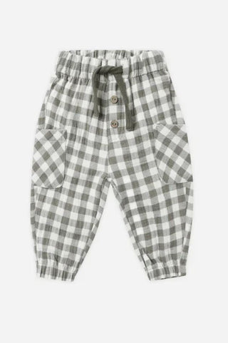 Quincy Mae Cream and Green Check Pants, New With Tags , 4-5 years