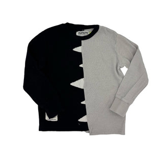 Nununu Black/cream long sleeve, 4-5 years