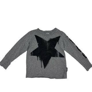Nununu Grey star long sleeve, 3-4 years