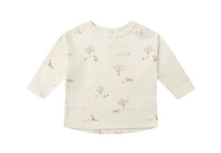 Quincy Mae Fox Print Longsleeve New With Tags, 4-5 years